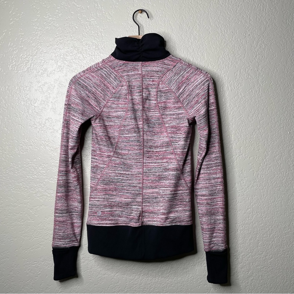 Lululemon Runderful 1/2 Zip Space Dye Camo Berry Rumble Multi Workout Jacket - Picture 9 of 13